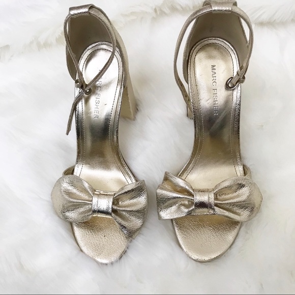 Marc Fisher Shoes - Marc Fisher Gold sandals with bow